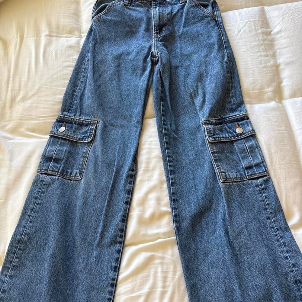 Revice blue cargo jeans
